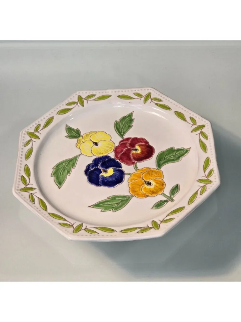 Vintage Italian 1671 Octagonal Lunch Plate 9.75